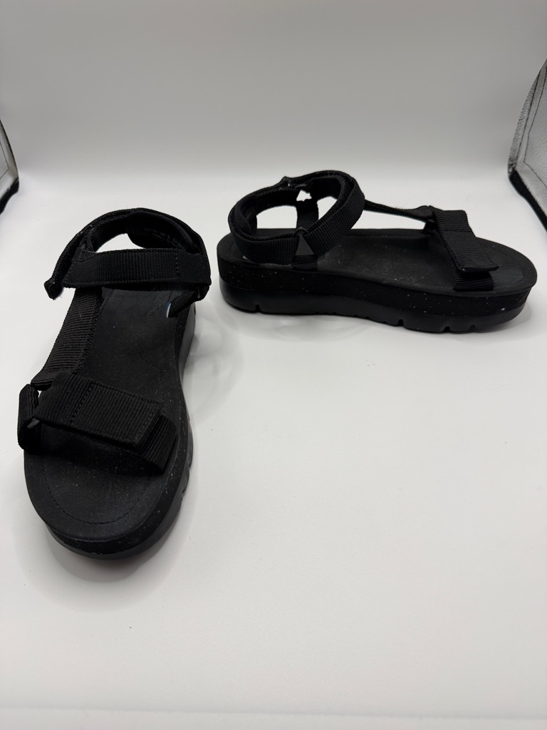 Camper Oruga Up Black Women's Platform Strap Sandals Shoes 41